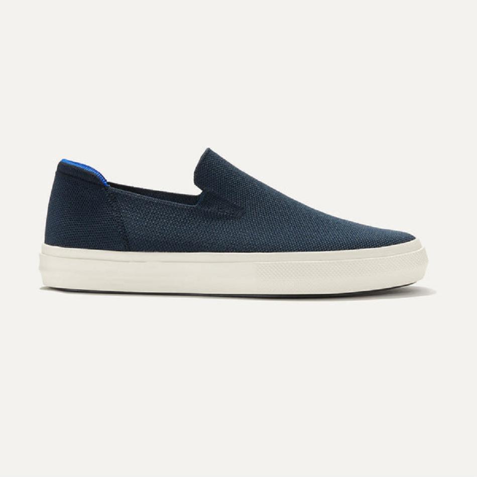 Men\'s Rothy\'s The City Slip On Sneakers Navy | AUZPD98804