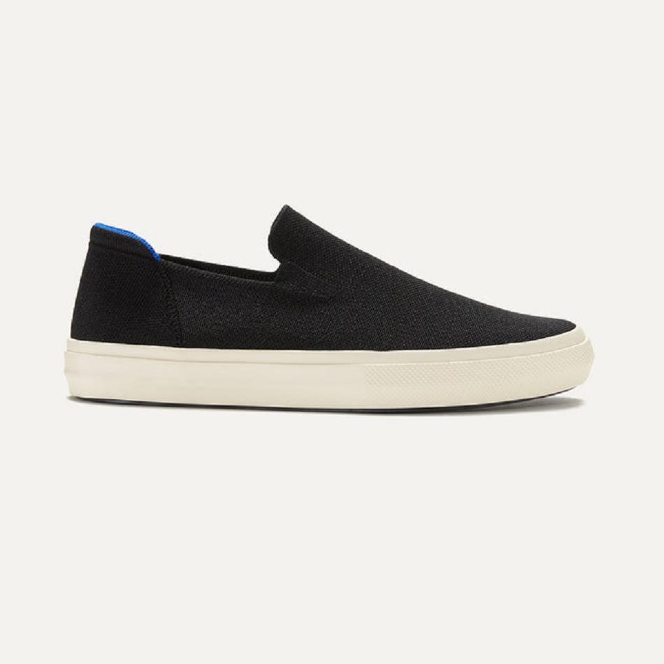 Men\'s Rothy\'s The City Slip On Sneakers Black | LAUTR28718