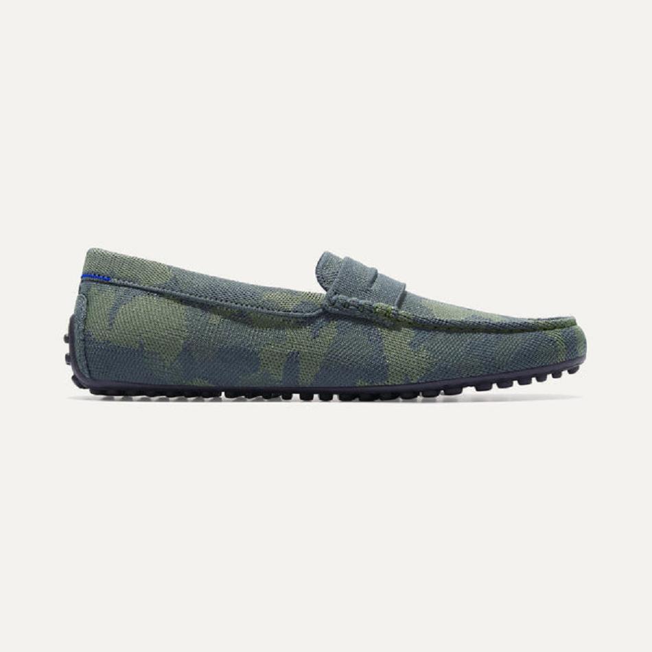 Men\'s Rothy\'s The Driving Loafers Camo | AUQAV15647