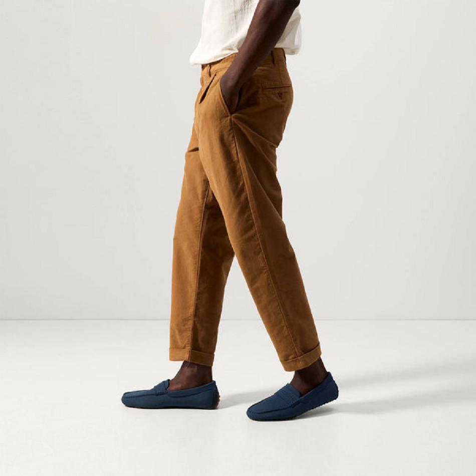 Men's Rothy's The Driving Loafers Navy | AUXBR34283