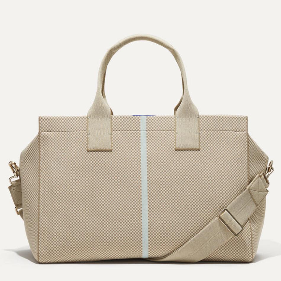 Men\'s Rothy\'s The Overnighter Travel Bags Beige | AUEGJ16613
