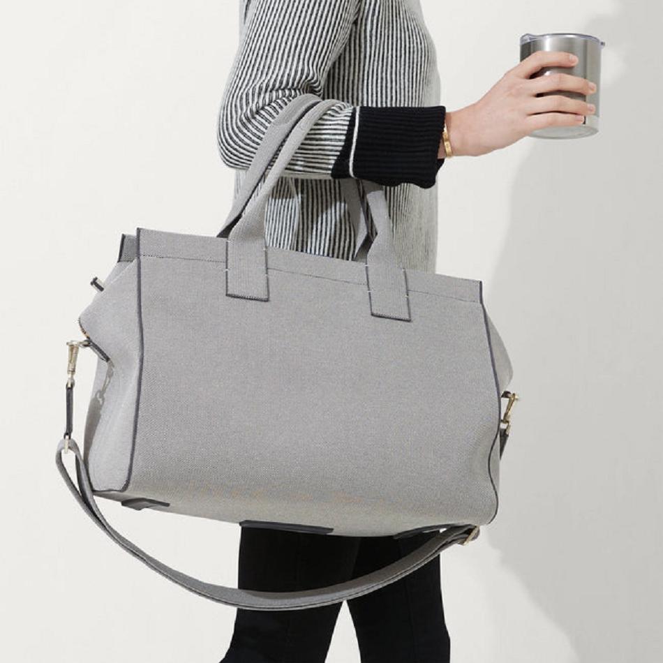 Men's Rothy's The Overnighter Travel Bags Grey | AUQAV44746