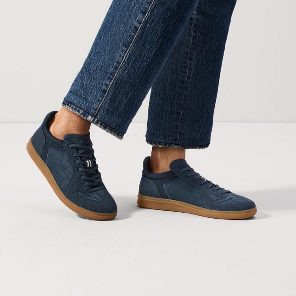 Men's Rothy's The RS01 Sneakers Navy | BAUSD47449