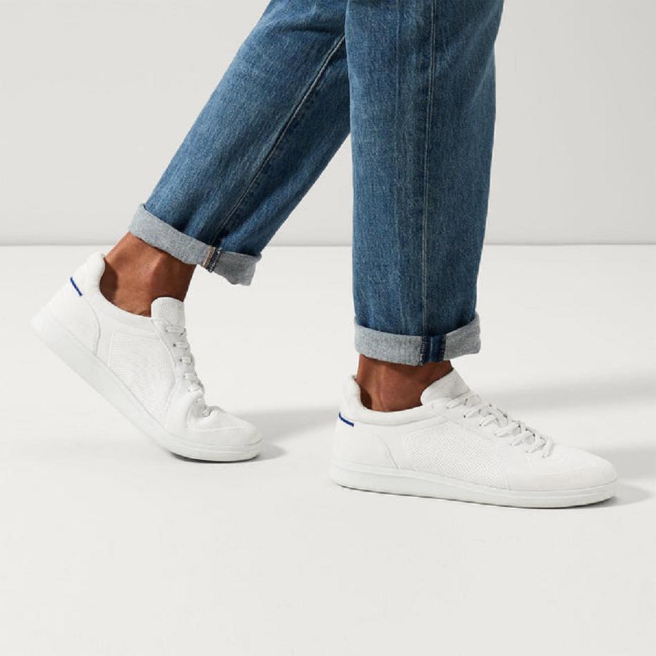Men's Rothy's The RS01 Sneakers White | PAUER70021