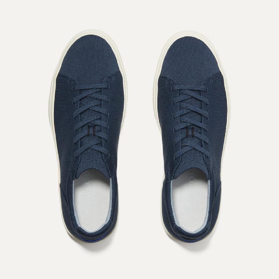 Men's Rothy's The RS02 Sneakers Navy | UAUND16315