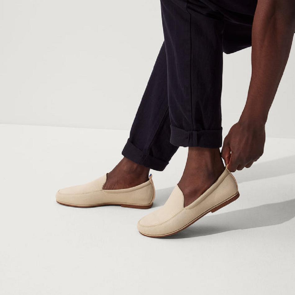 Men's Rothy's The Ravello Loafers Beige | YAUVQ64151