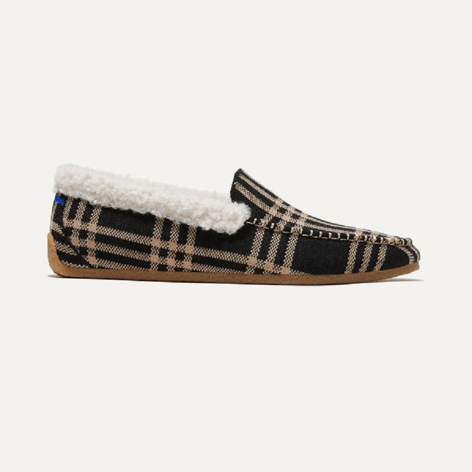 Men\'s Rothy\'s The Slipper Slippers Black / Brown | AUDYB14060