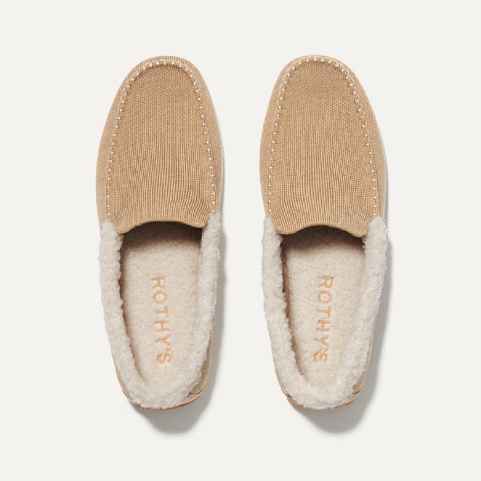 Men's Rothy's The Slipper Slippers Brown | DAUKV31246