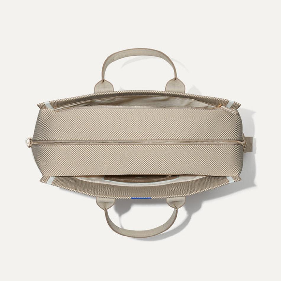 Men's Rothy's The Weekender Travel Bags Beige | FAUHY54265