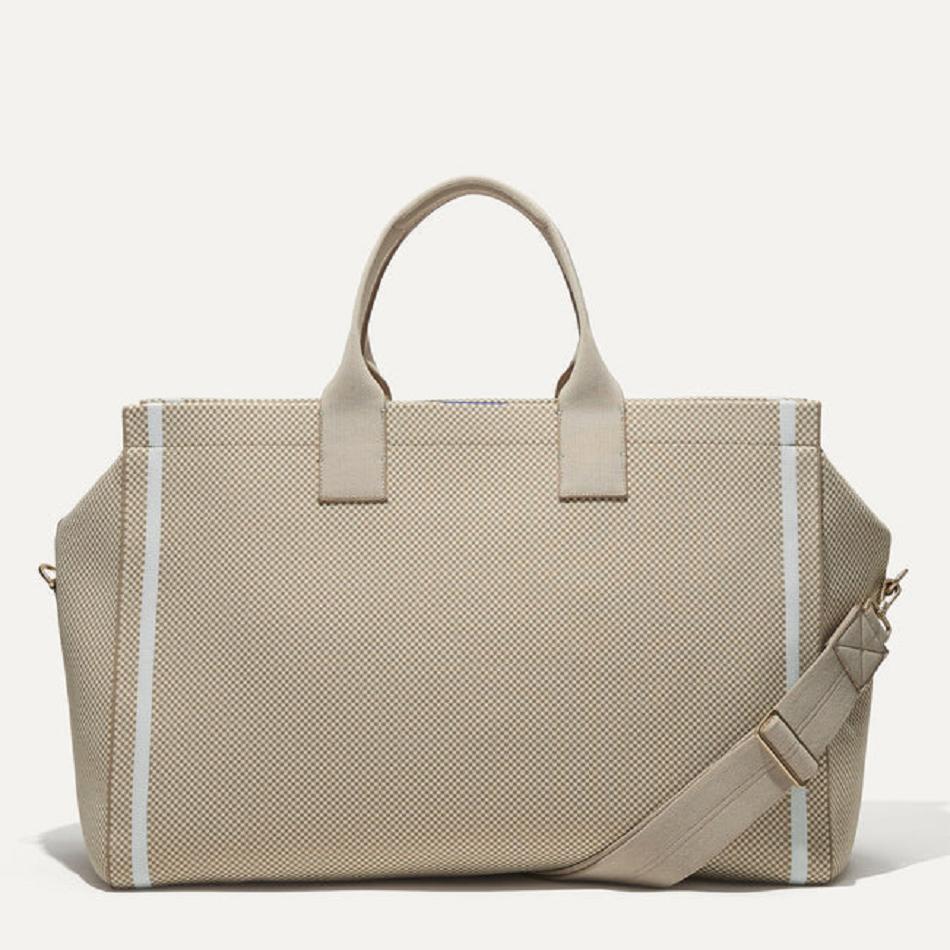 Men\'s Rothy\'s The Weekender Travel Bags Beige | FAUHY54265