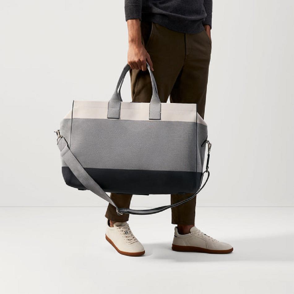 Men's Rothy's The Weekender Travel Bags Brown / Grey | MAUHR24470