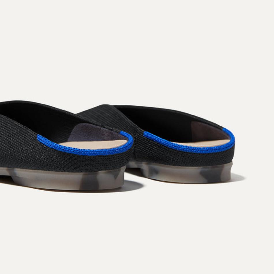 Women's Rothy's The Almond Demi Mules Black | FAUHY18308