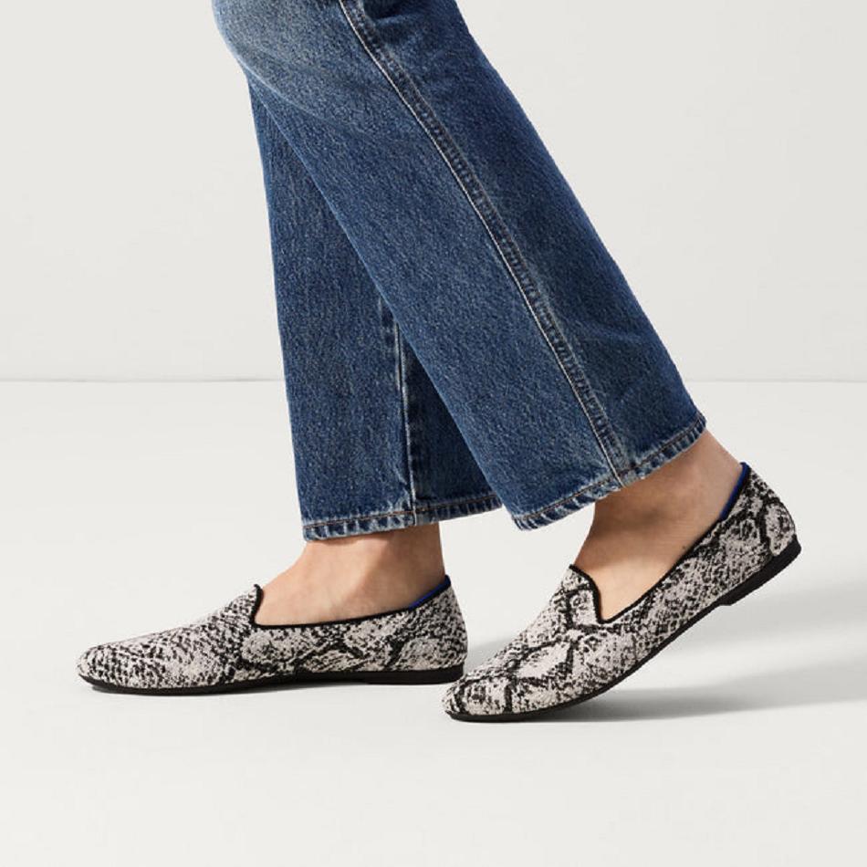 Women's Rothy's The Almond Loafer Flat Shoes Grey | BAUSD24760