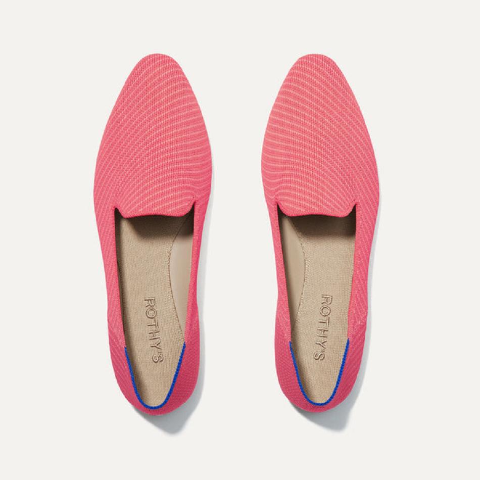 Women\'s Rothy\'s The Almond Loafer Flat Shoes Pink | FAUUI65778