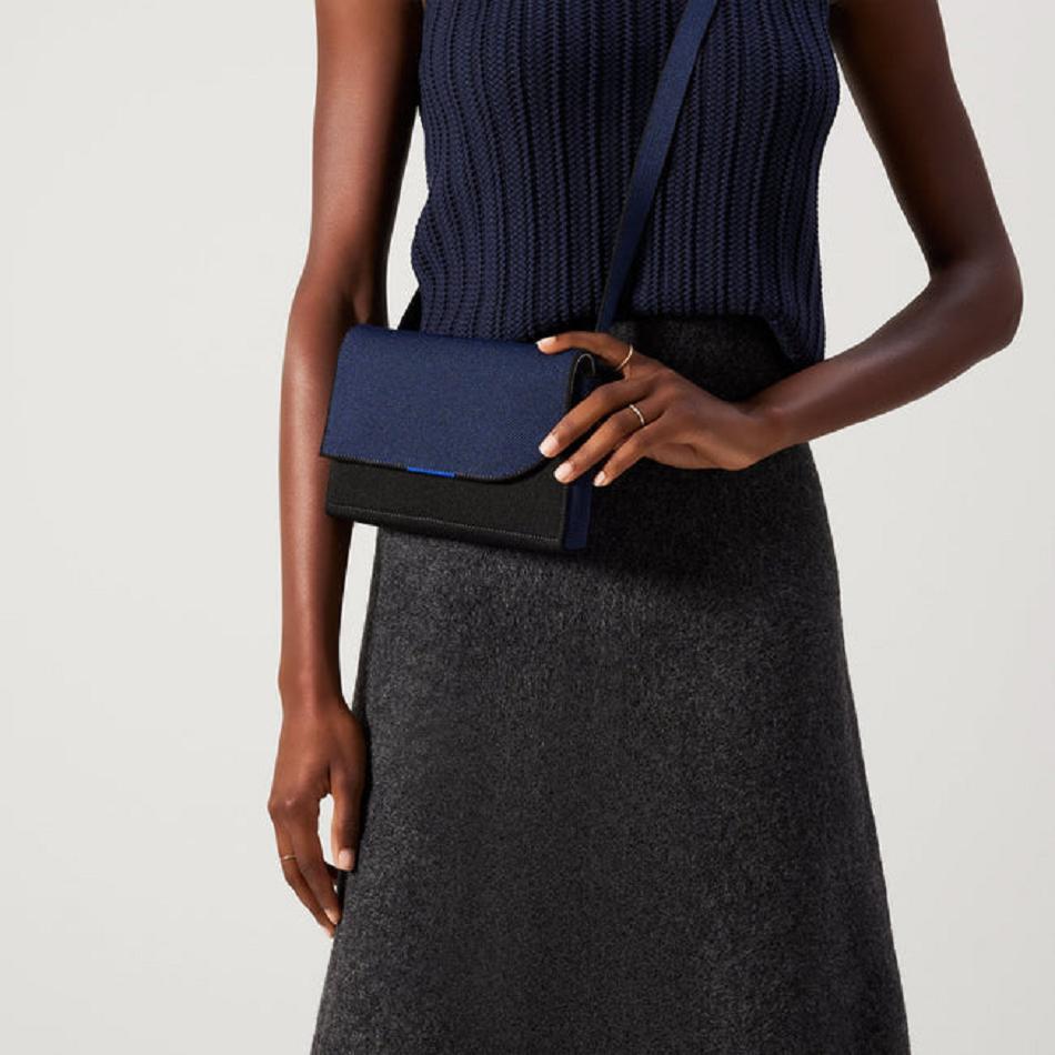 Women's Rothy's The Belt Bag Crossbody Bags Blue / Black | AUDFL53935