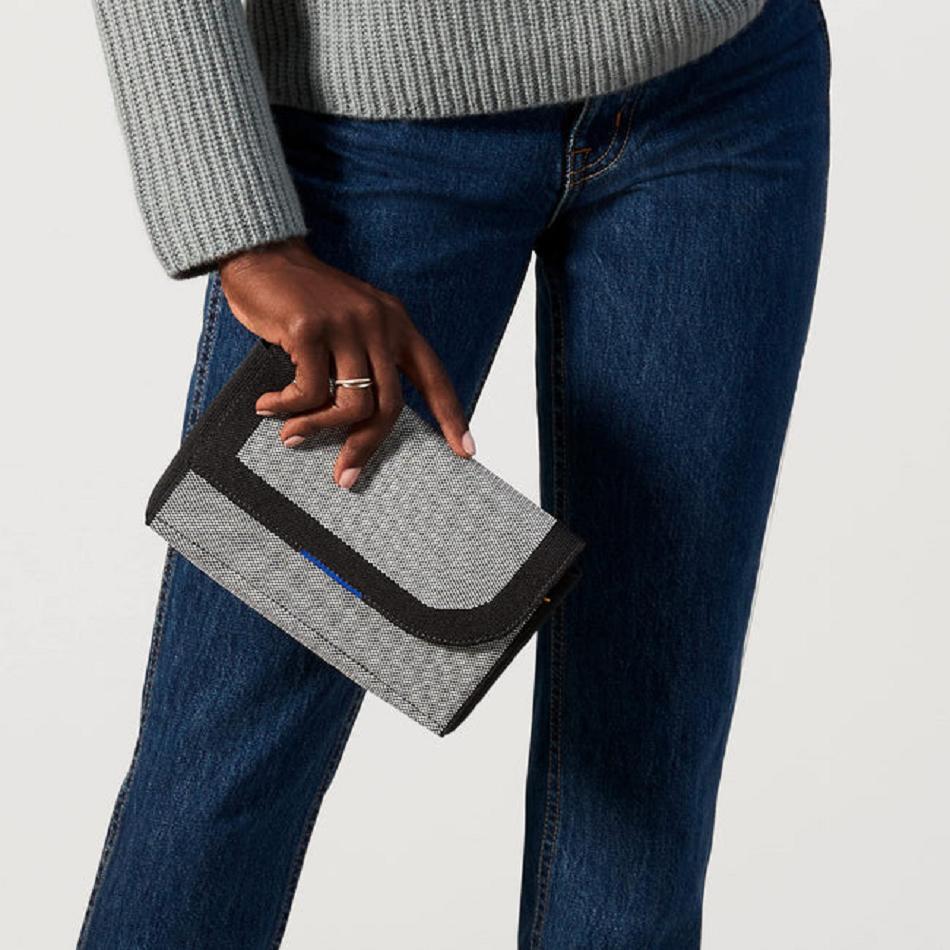 Women's Rothy's The Belt Bag Crossbody Bags Grey / White | FAUUI18131
