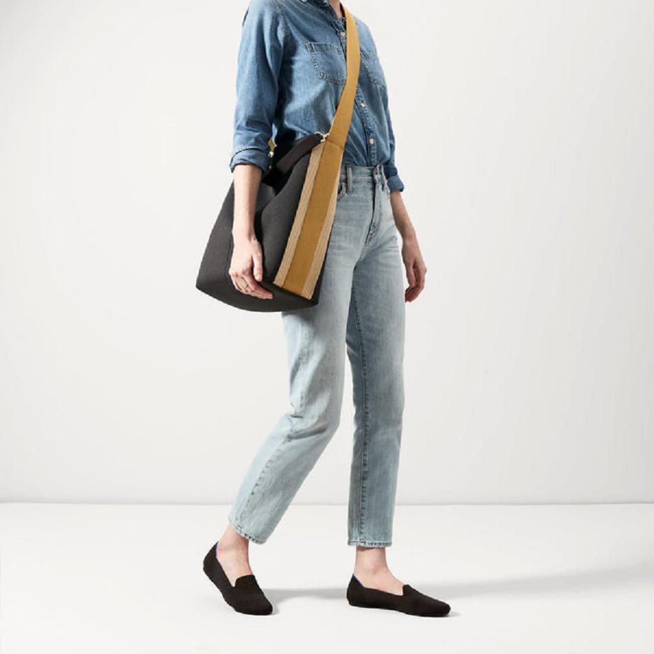 Women's Rothy's The Bucket Bag Handbag Black | EAUHC21393