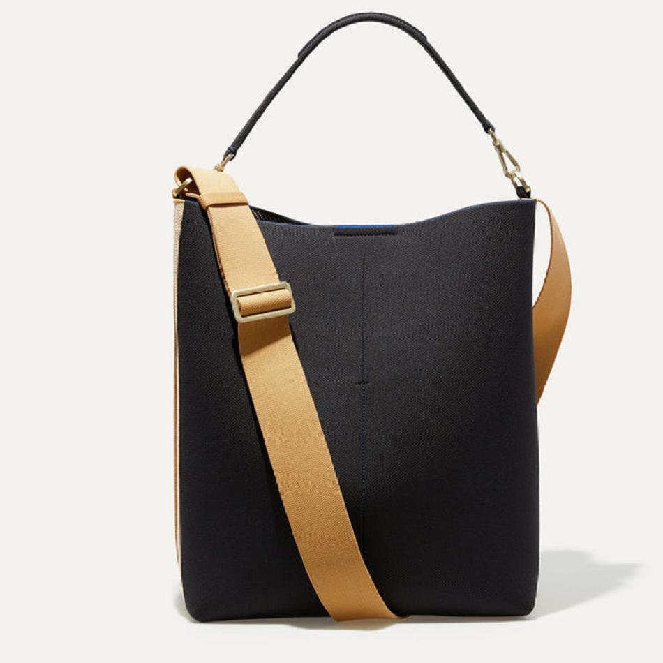 Women\'s Rothy\'s The Bucket Bag Handbag Black | EAUHC21393