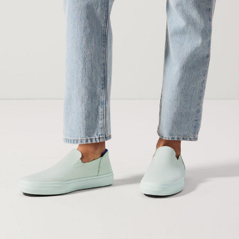 Women's Rothy's The City Slip On Sneakers Turquoise | AAUDF20319