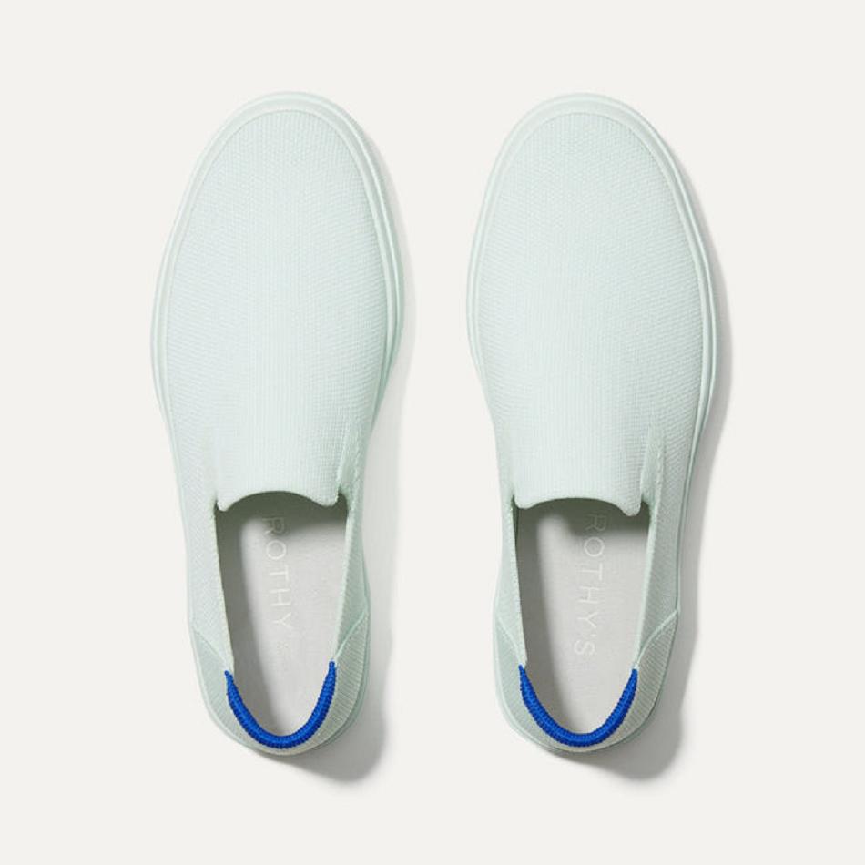 Women's Rothy's The City Slip On Sneakers Turquoise | AAUDF20319