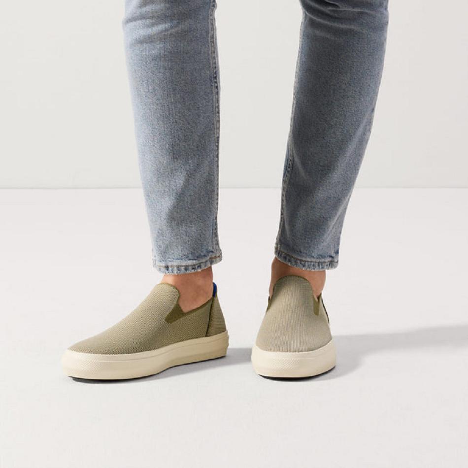 Women's Rothy's The City Slip On Sneakers Olive | AUXMI82874