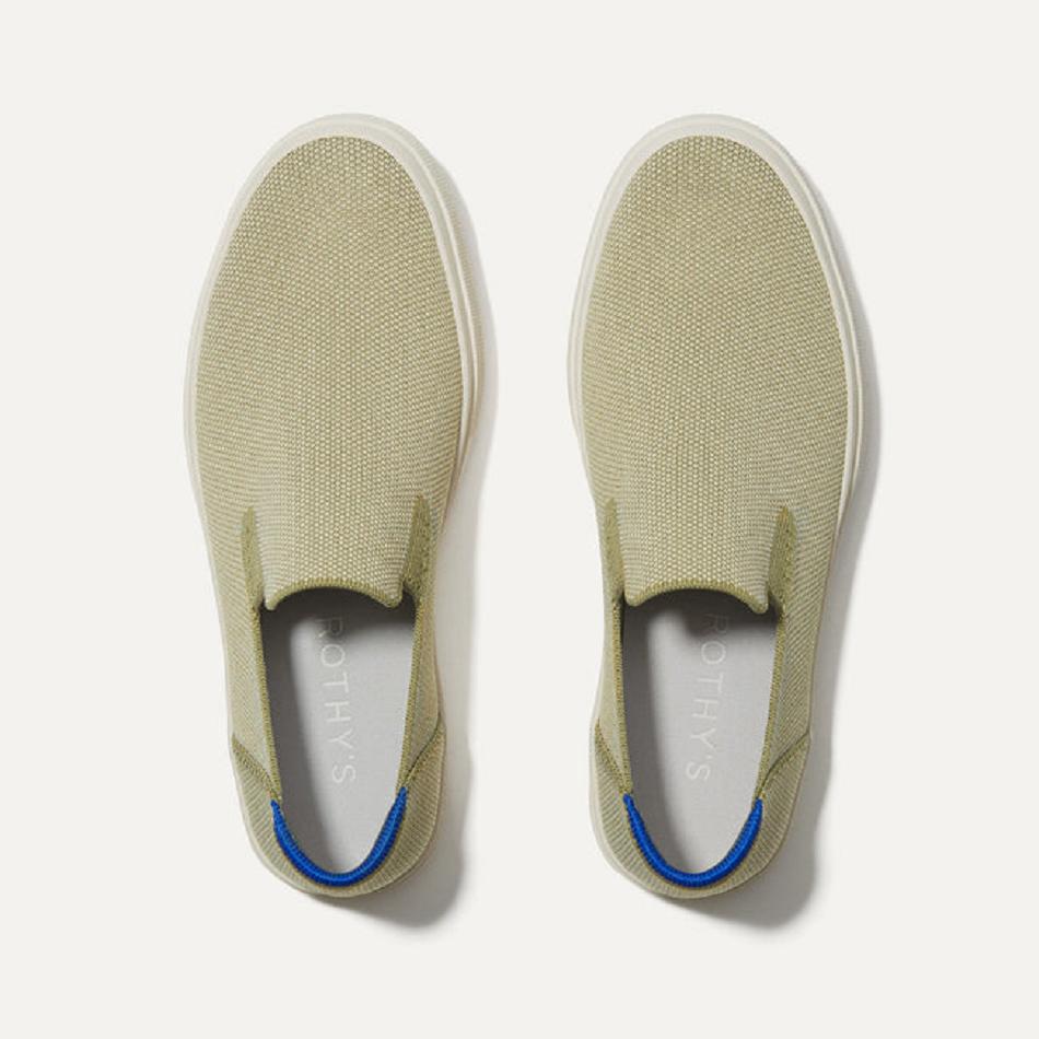 Women's Rothy's The City Slip On Sneakers Olive | AUXMI82874