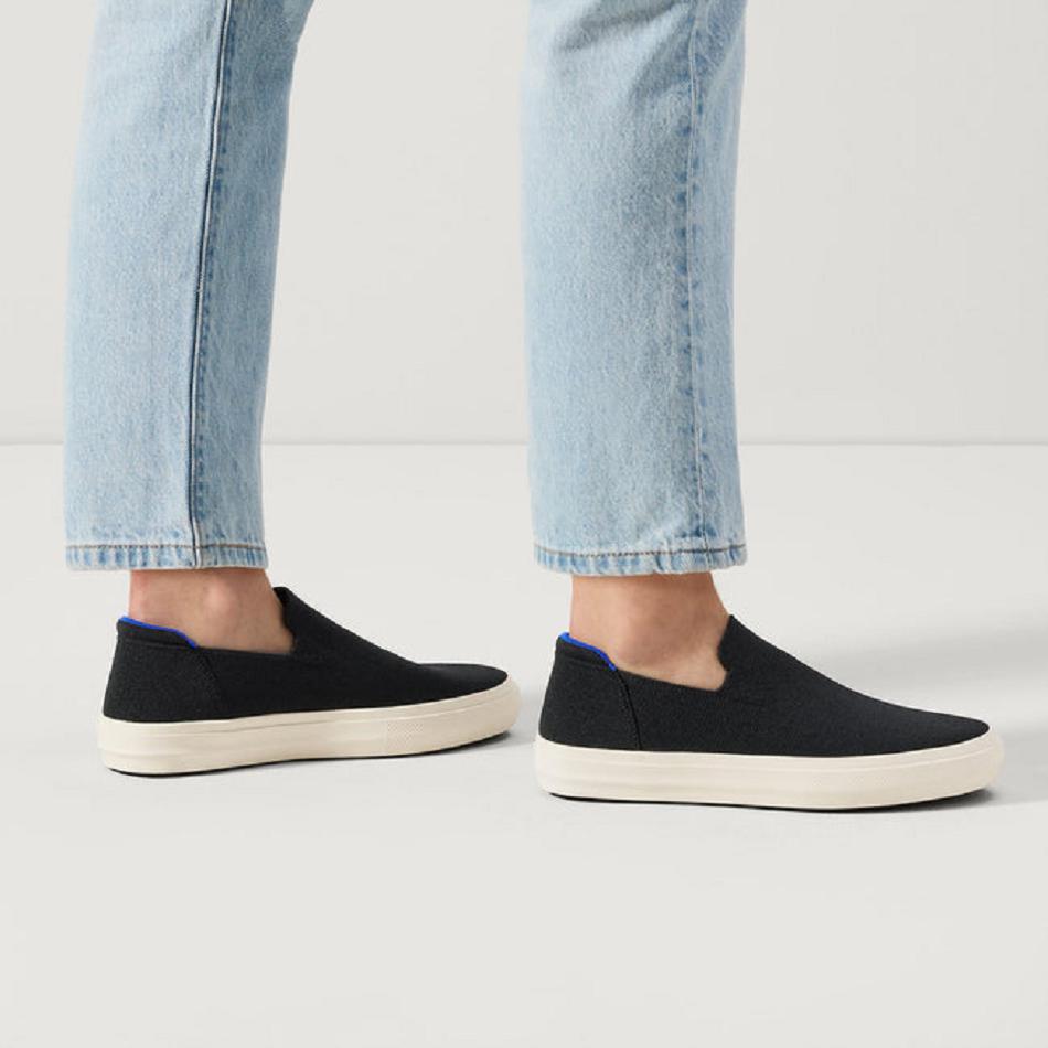 Women's Rothy's The City Slip On Sneakers Black | AUZDE77182