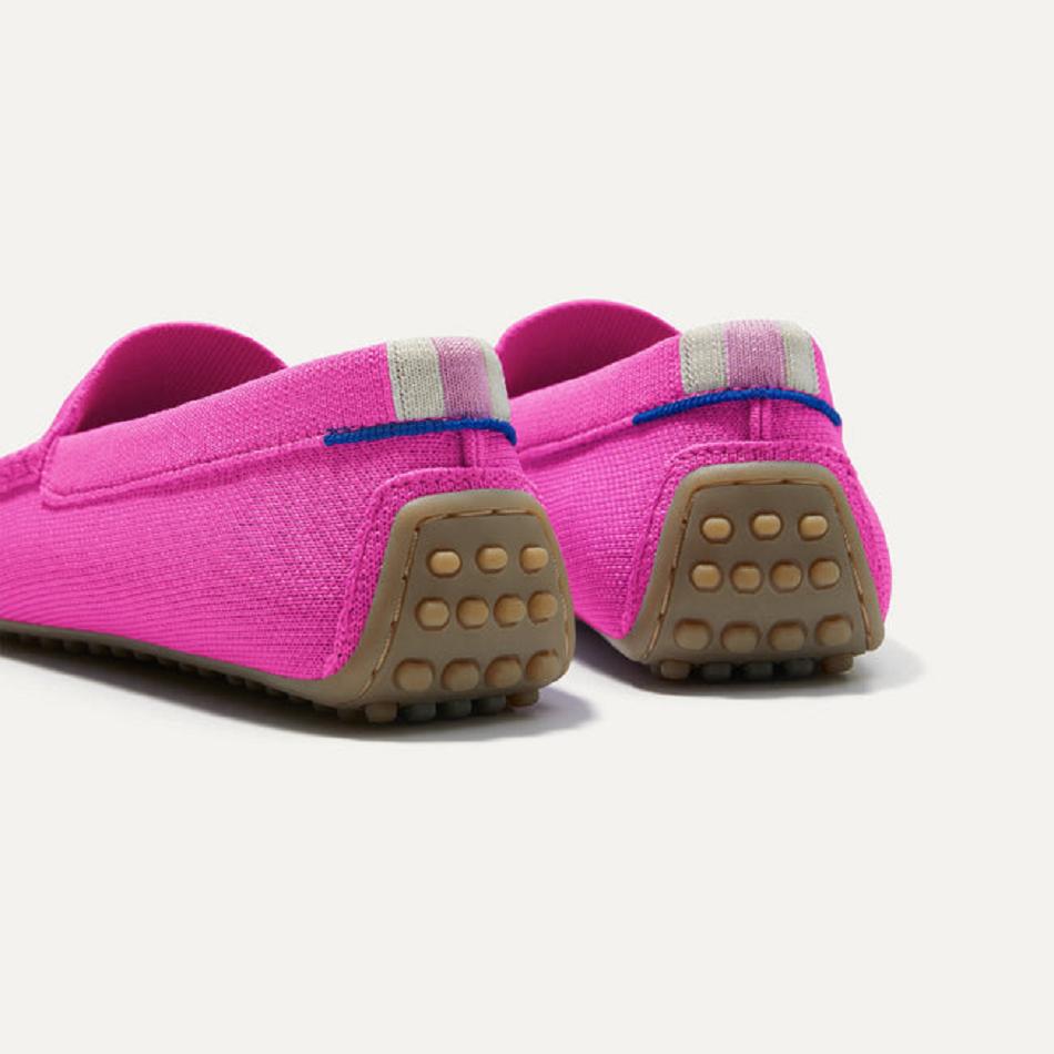 Women's Rothy's The Driver Flat Shoes Pink | ZAUNQ93916