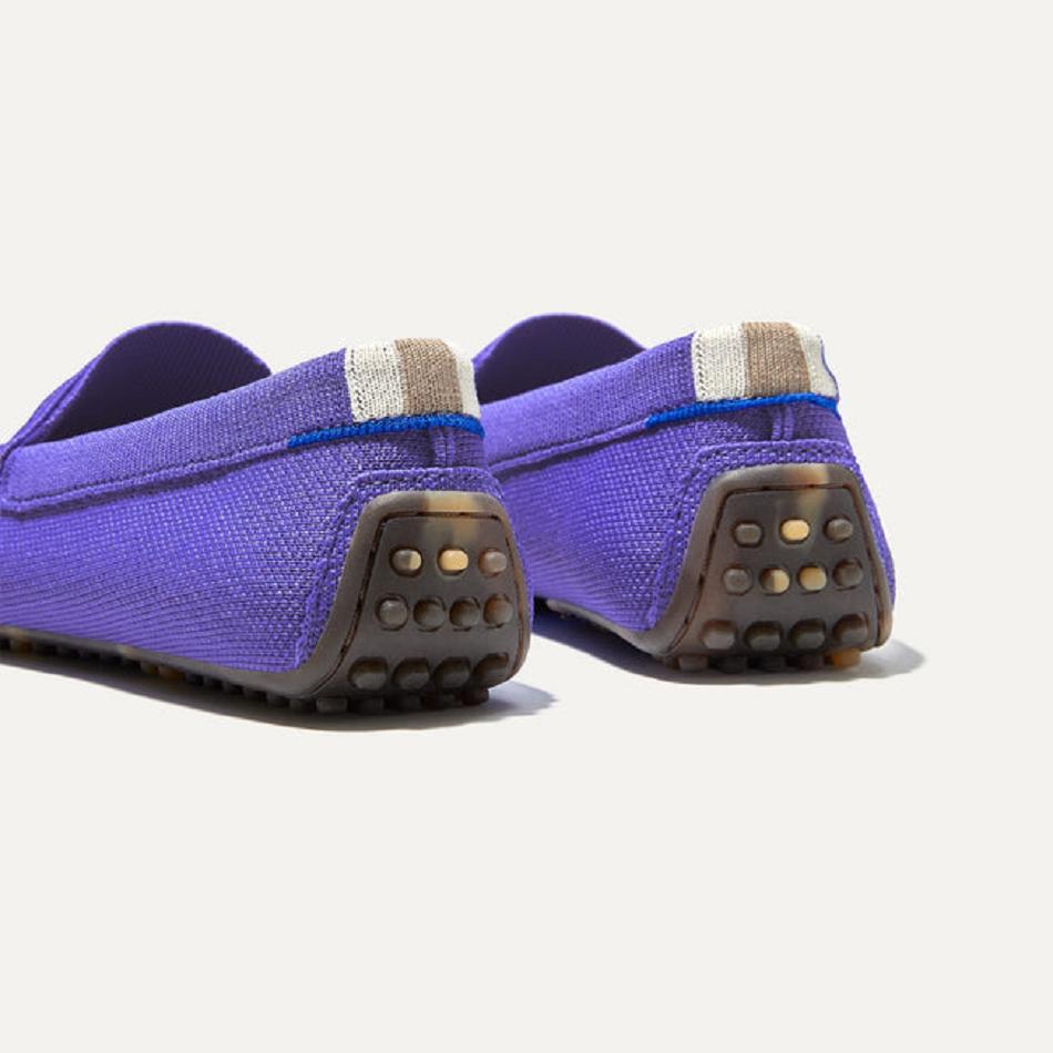 Women's Rothy's The Driver Flat Shoes Purple | LAUSX77496