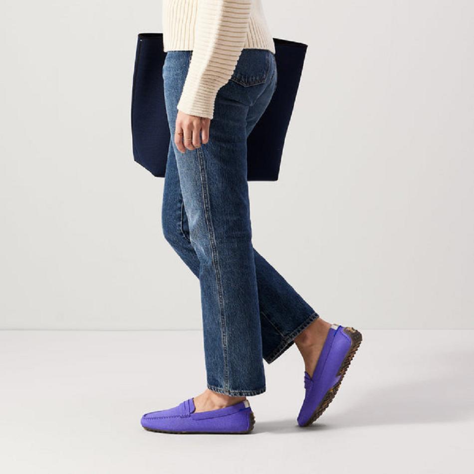 Women's Rothy's The Driver Flat Shoes Purple | LAUSX77496