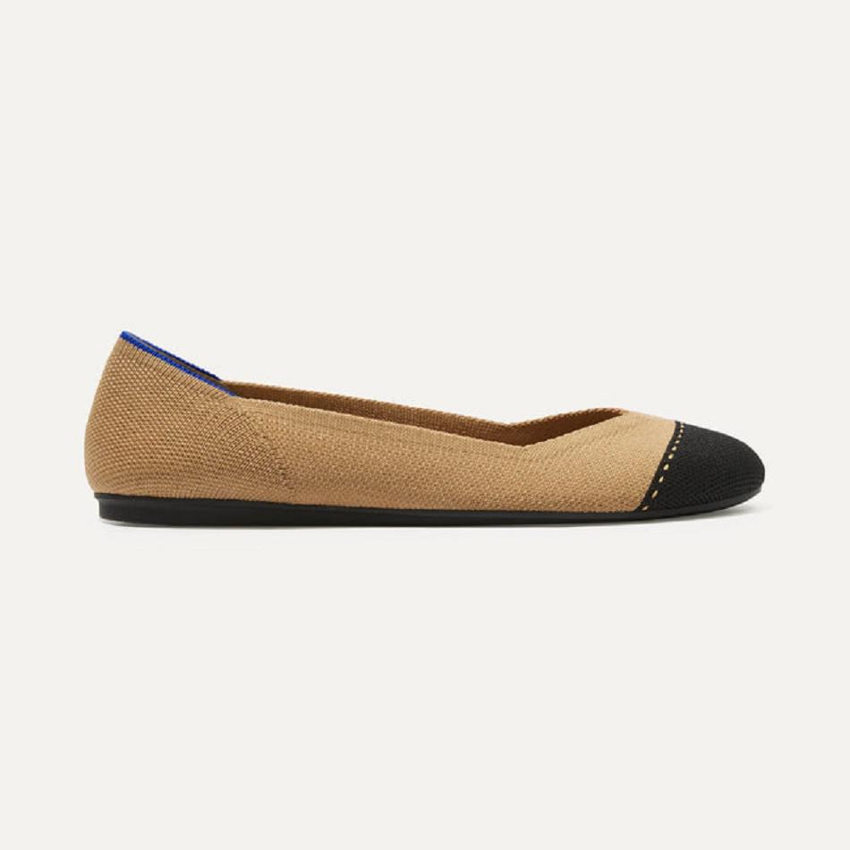 Women's Rothy's The Flat Flat Shoes Brown | MAUFT74657