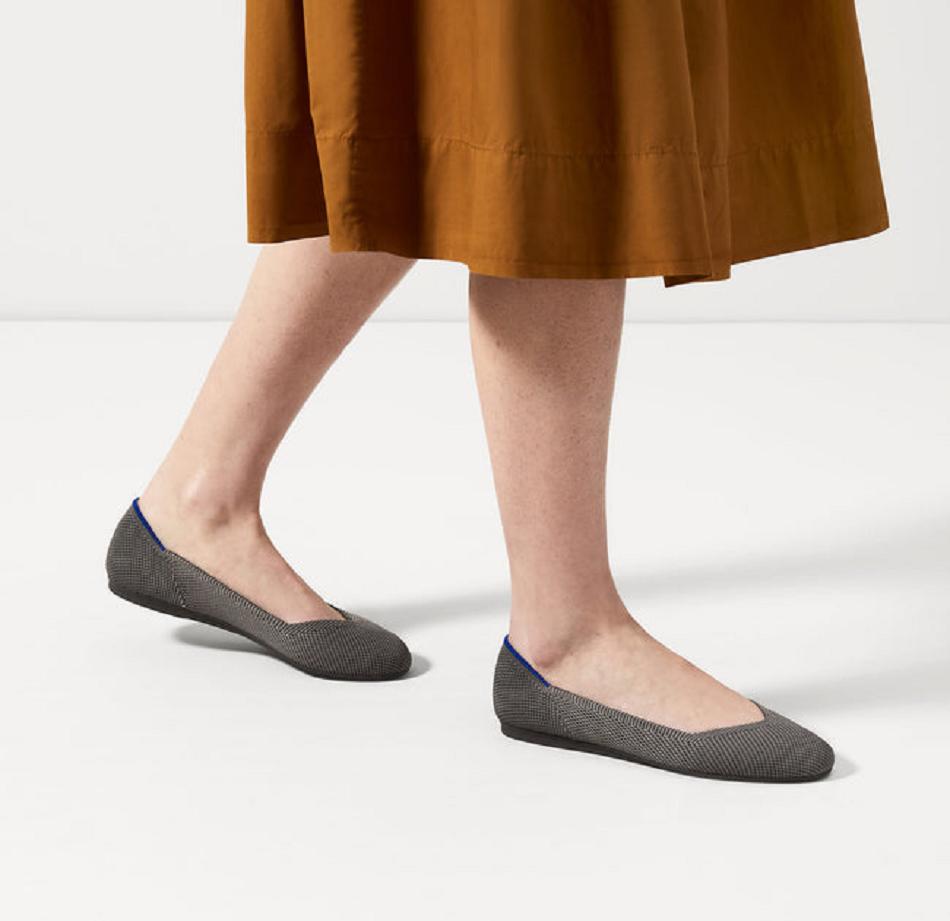 Women's Rothy's The Flat Flat Shoes Grey | AUJBT17129
