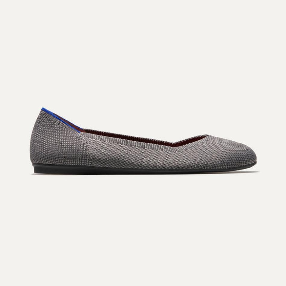 Women's Rothy's The Flat Flat Shoes Grey | AUJBT17129