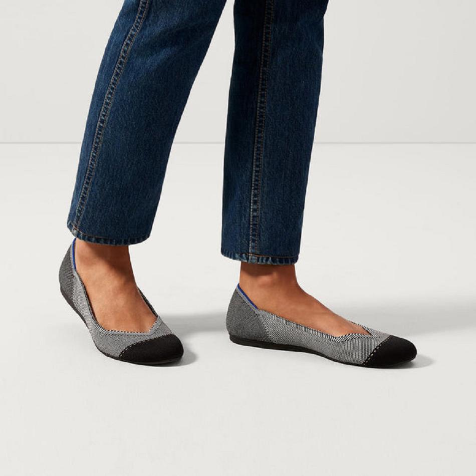 Women's Rothy's The Flat Flat Shoes Grey | AUNZX48528