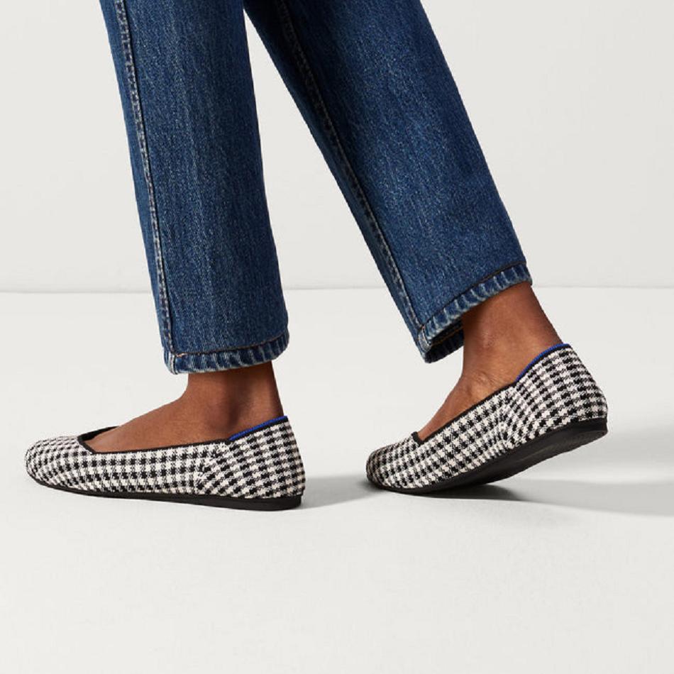 Women's Rothy's The Flat Flat Shoes Grey | LAUSX42705