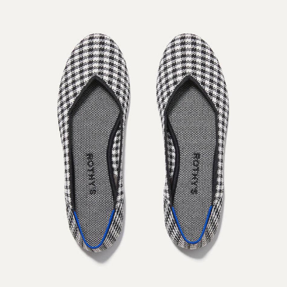 Women\'s Rothy\'s The Flat Flat Shoes Grey | LAUSX42705