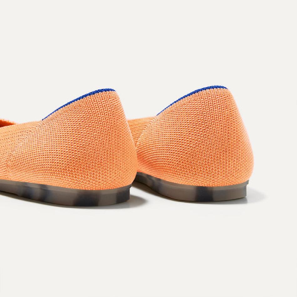Women's Rothy's The Flat Flat Shoes Orange | AUQCS95088