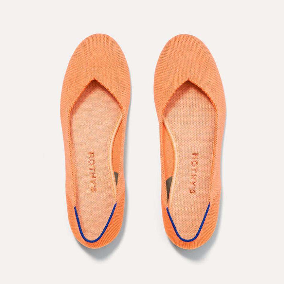 Women\'s Rothy\'s The Flat Flat Shoes Orange | AUQCS95088