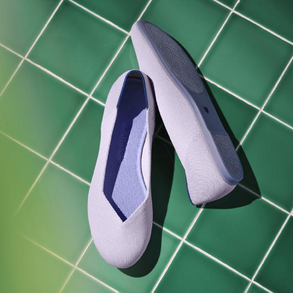 Women\'s Rothy\'s The Flat Flat Shoes Purple | AUCIF56296