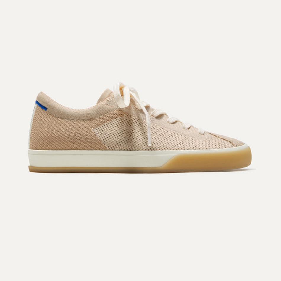 Women\'s Rothy\'s The Lace Up Sneakers Beige | AUIIZ96691