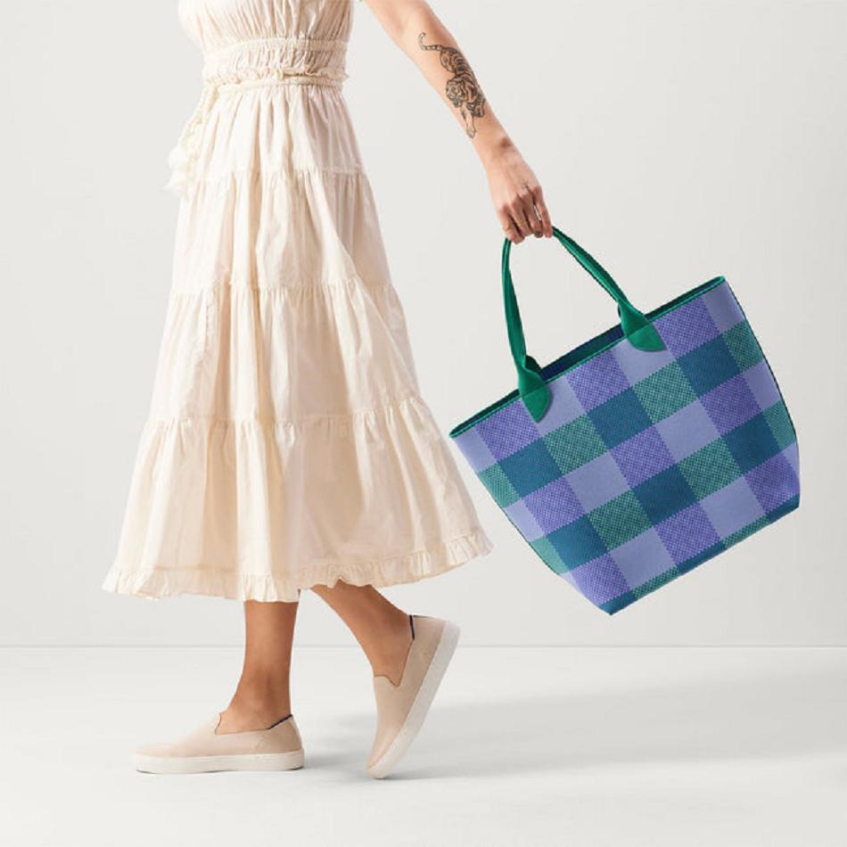 Women's Rothy's The Lightweight Tote Bags Green | AUCVG43035