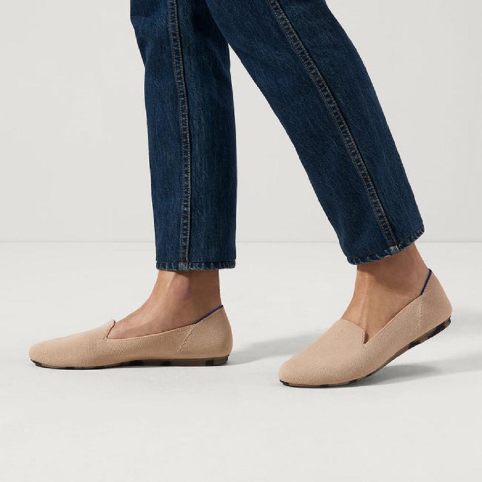 Women's Rothy's The Loafer Flat Shoes Beige | AUZPD42209