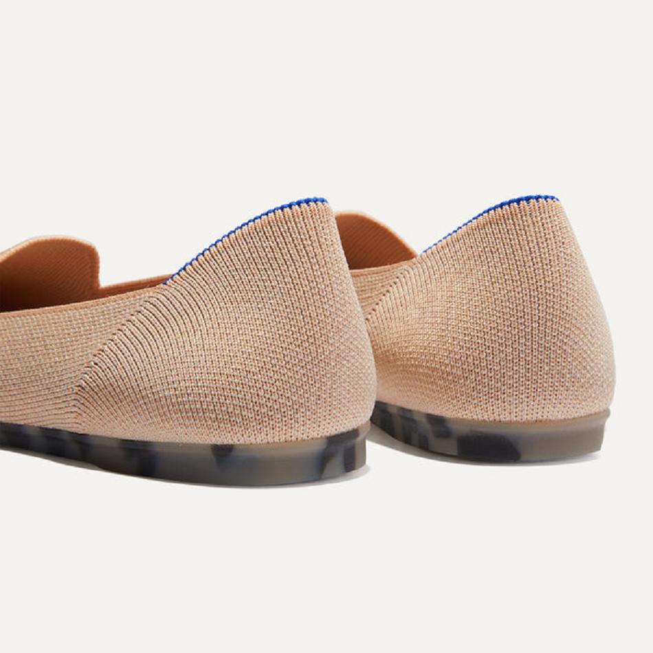 Women's Rothy's The Loafer Flat Shoes Beige | AUZPD42209
