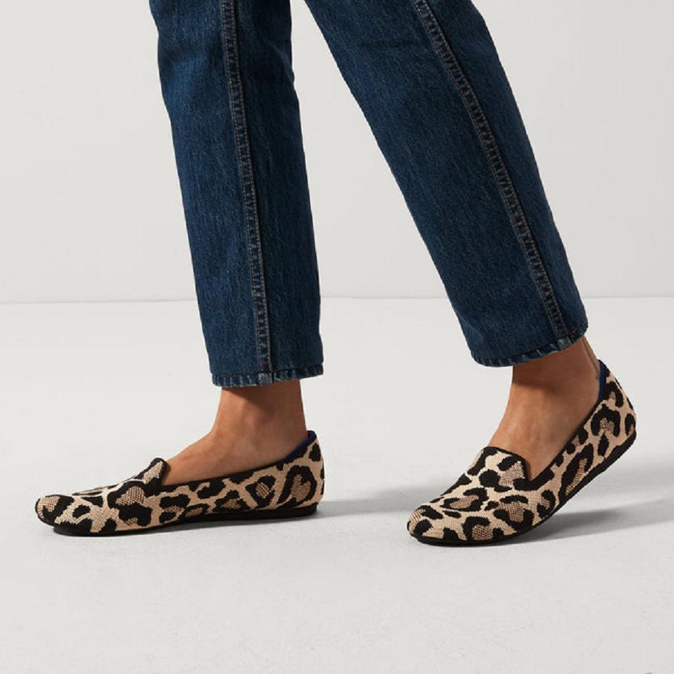 Women's Rothy's The Loafer Flat Shoes Brown | AAUWC64276