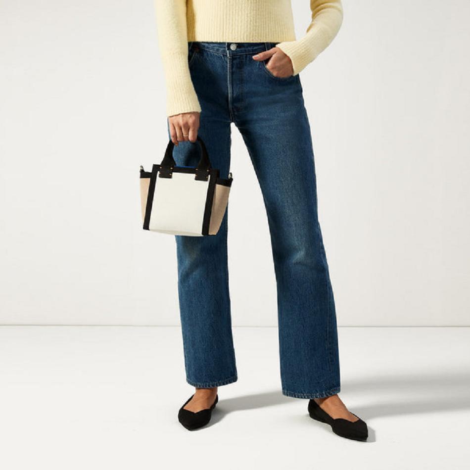 Women's Rothy's The Mini Handbag Crossbody Bags White | ZAUNQ94193