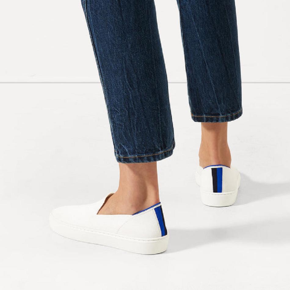 Women's Rothy's The Original Slip On Sneakers White | AUZDE14210