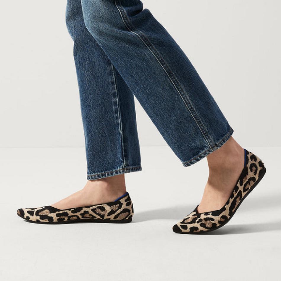 Women's Rothy's The Point Flat Shoes Brown | AUJBT57272