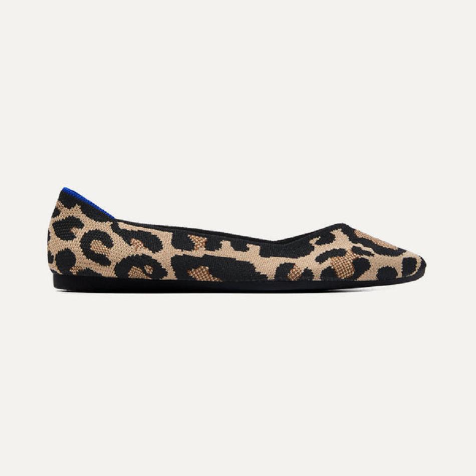 Women's Rothy's The Point Flat Shoes Brown | AUJBT57272