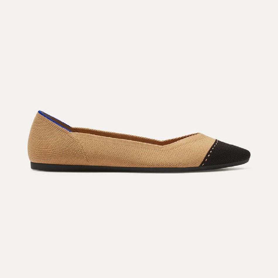 Women's Rothy's The Point Flat Shoes Brown | AUQAV66076
