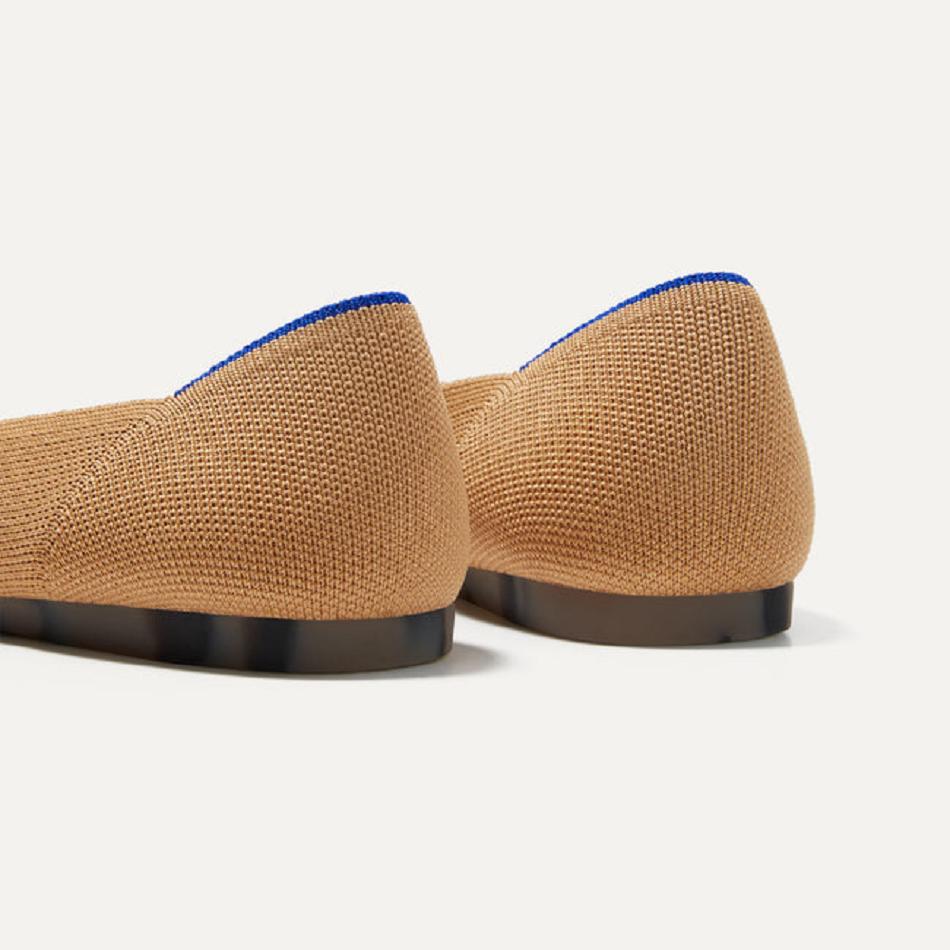 Women's Rothy's The Point Flat Shoes Brown | AUZDE16545